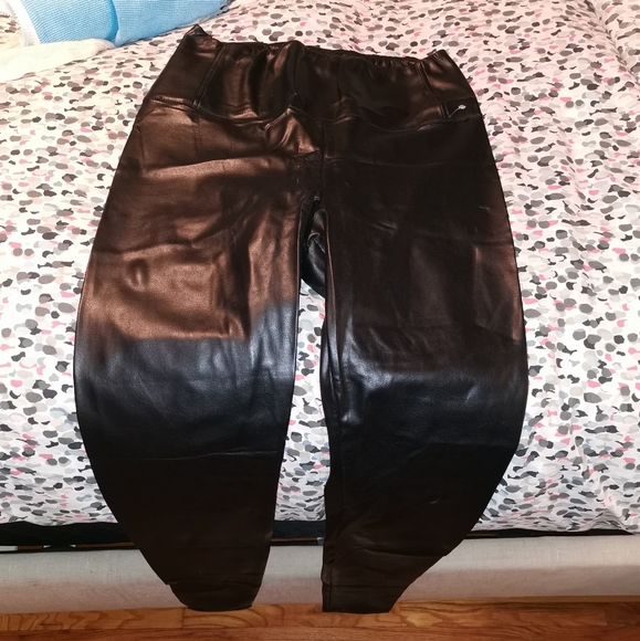 Womens Pleather Pants - Picture 1 of 1